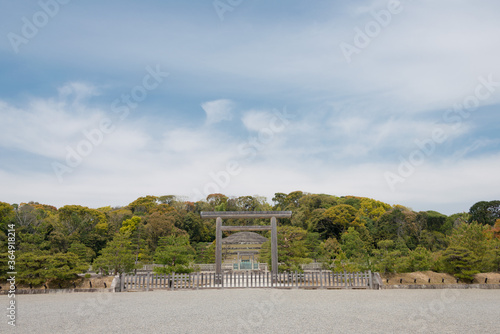 Mausoleum of Emperor Meiji in Fushimi, Kyoto, Japan. Emperor Meiji (1852-1912) was the 122th emperor of Japan. photo