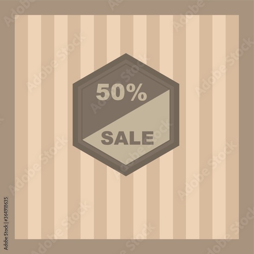 fifty percent sale label