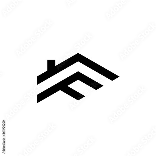 Logo design of F FF in vector for construction, home, real estate, building, , logo f home , logo f home abstract 