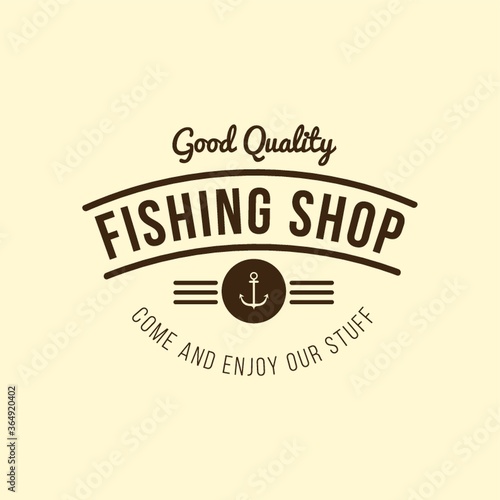 fishing shop label
