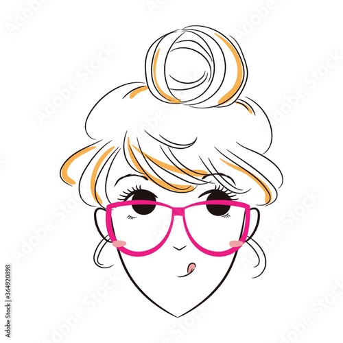 girl licking her lips