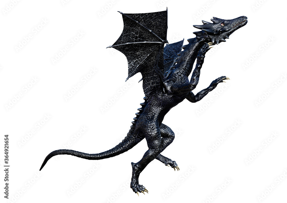 3D Rendering Fairy Tale Dragon on White 3D Rendering Fairy Tale Dragon on White