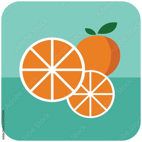 orange with slices