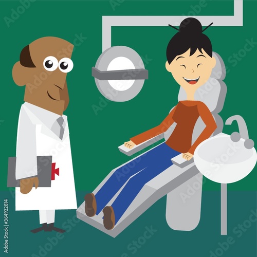 dental doctor with patient
