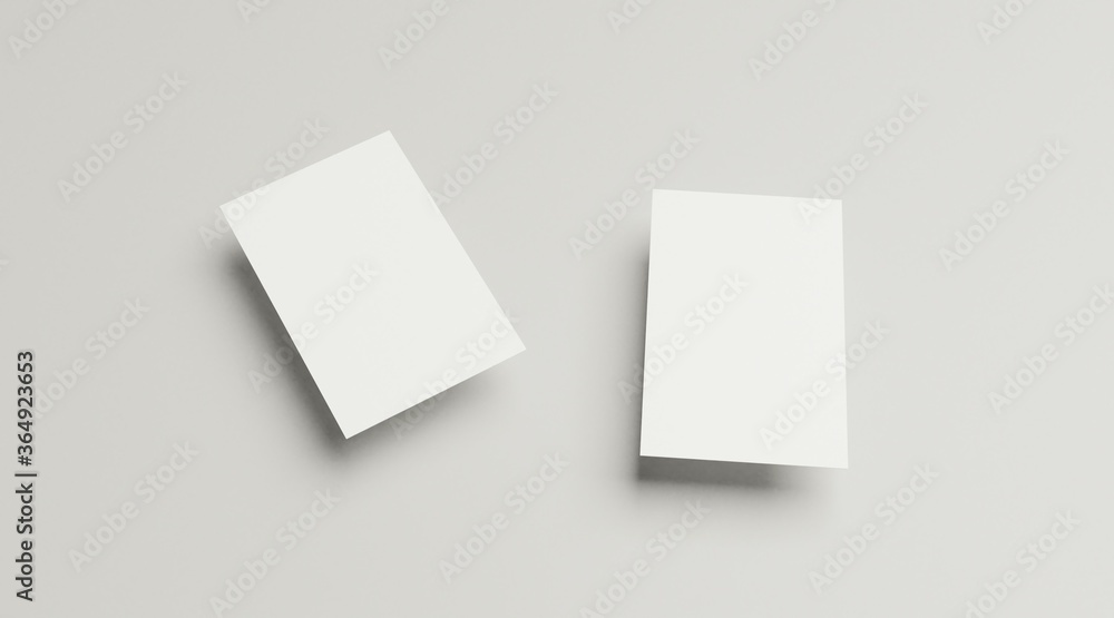 Business Cards Mockup Two Cards -3D Illustration-Dimensions(85x 55mm)