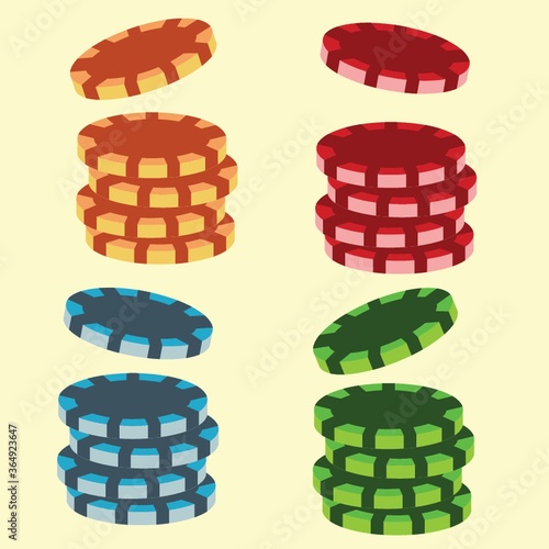 stacks of casino chips