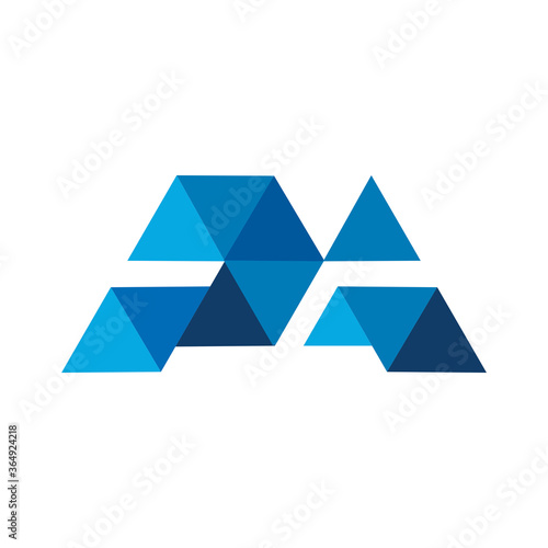 Letter PA Geometric Logo