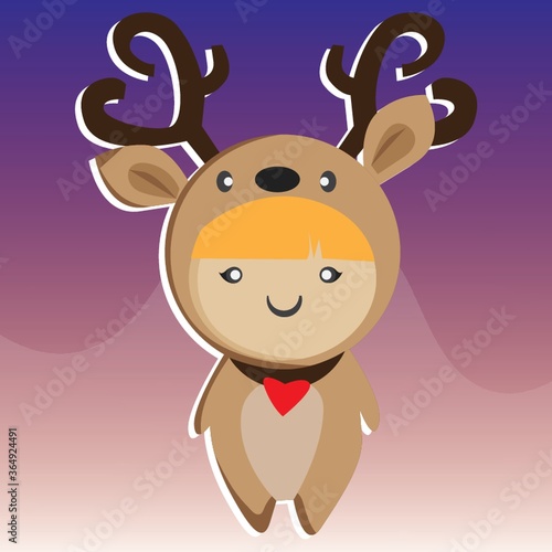 boy in reindeer costume