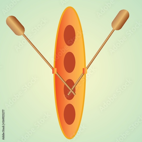kayak with paddles