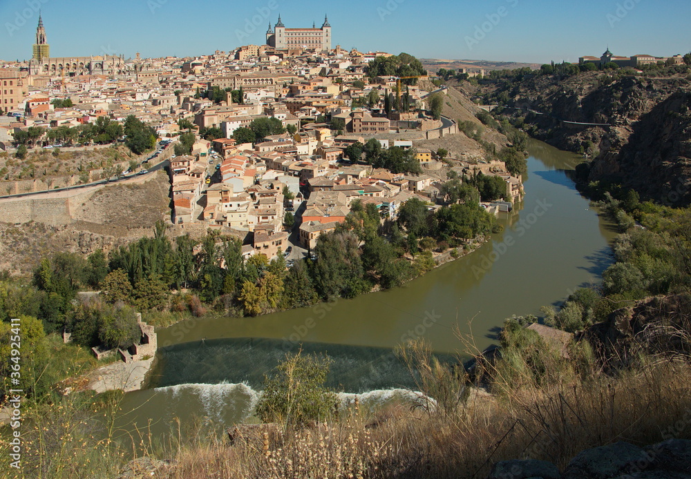 View from Mirador de Vale on Toledo,Castile–La Mancha,Spain,Europe
