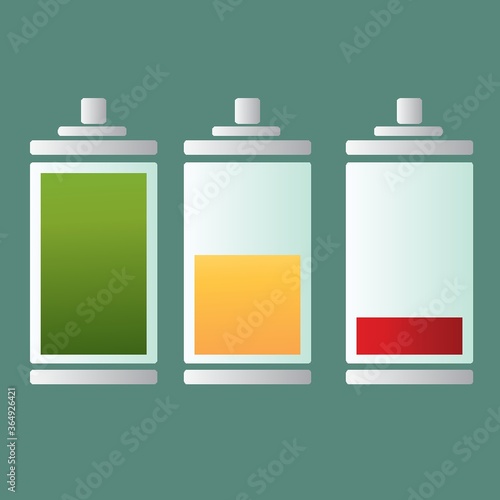batteries with level of power remaining