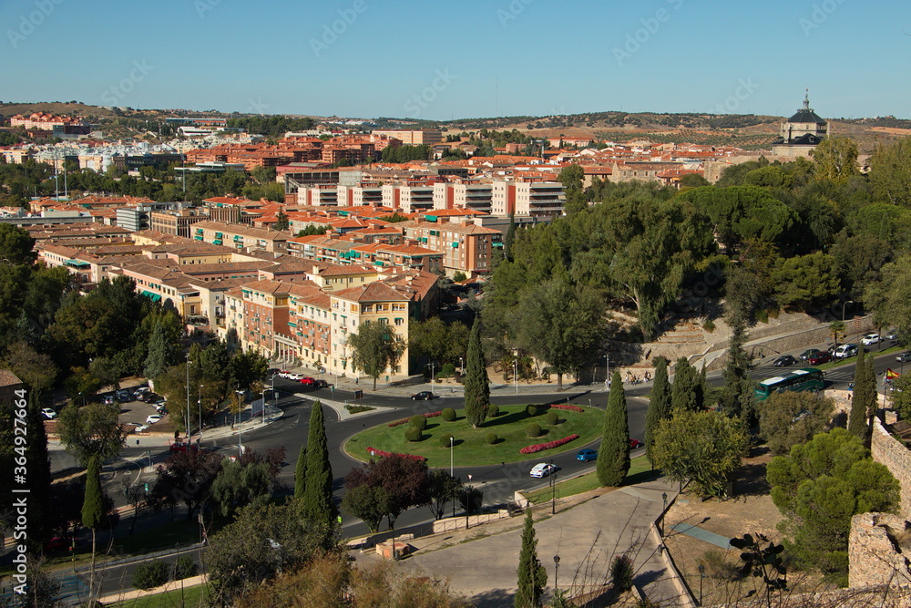 View from Paseo del Miradero on Toledo,Castile–La Mancha,Spain,Europe
