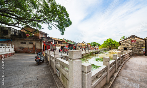 afternoon scenery of the Ming and Qing ancient villages in Nanshe, Dongguan, Guangdong, China photo