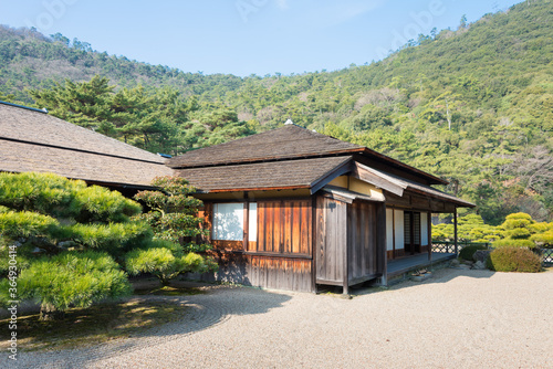 Ritsurin Garden in Takamatsu, Kagawa, Japan. Ritsurin Garden is one of the most famous historical gardens in Japan.