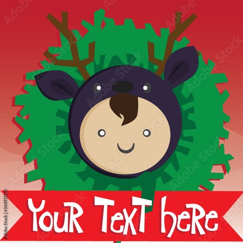 boy in reindeer costume