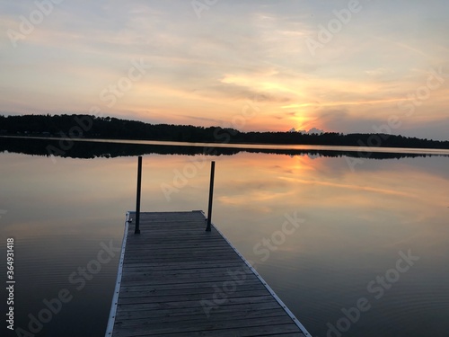 sunset on the lake