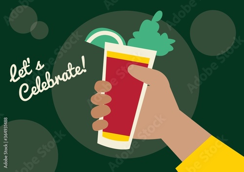 hand holding cocktail