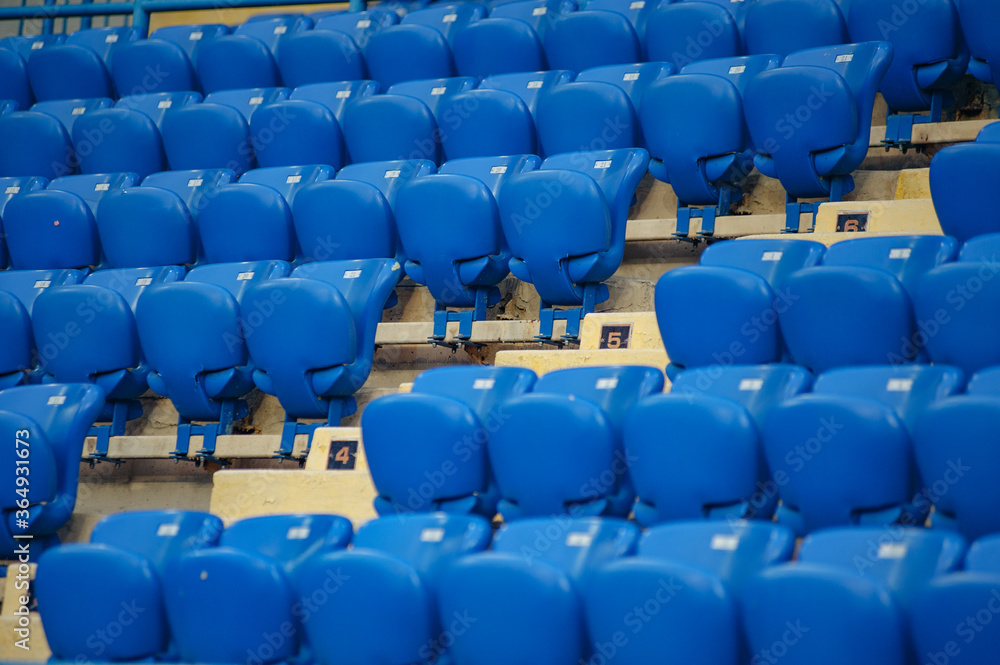Obraz premium Empty blue seats