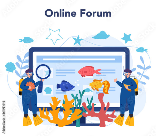 Oceanologist online service or platform. Practical studying all