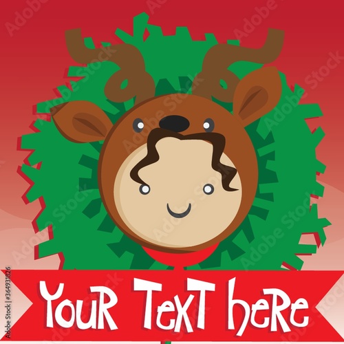 boy in reindeer costume