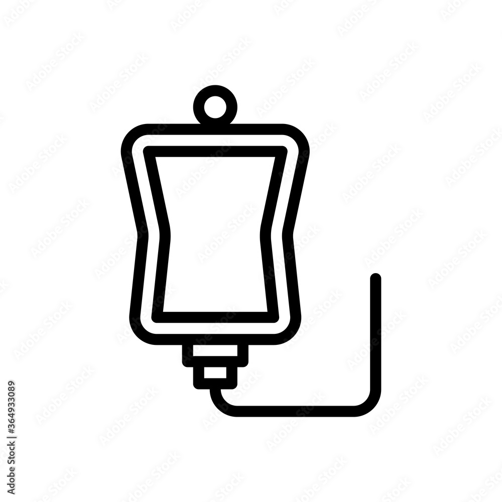 line style icon of infusion isolated on white background. EPS 10 line style icon of infusion isolated on white background. EPS 10