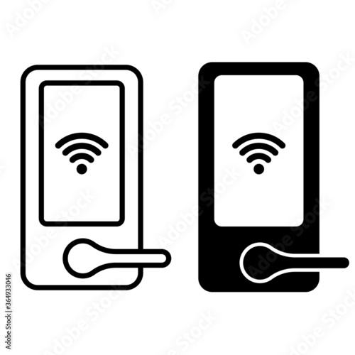 Smart lock vector icon set. Digital security illustration sign collection. data protection symbol. 