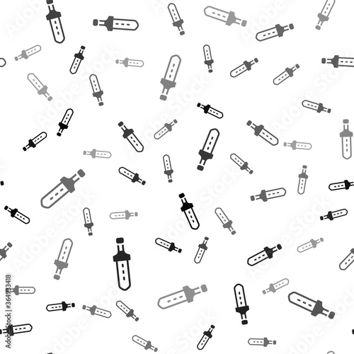 Black Medieval sword icon isolated seamless pattern on white background. Medieval weapon. Vector.