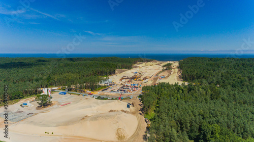 Przekop Mierzei Wiślanej z lotu ptaka photo