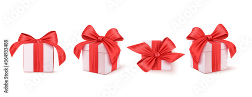 Set of Gifts box. Collection realistic gift presents.Vector illustration