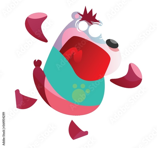 shocked bear cartoon