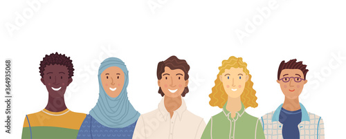 Group portrait of diverse people