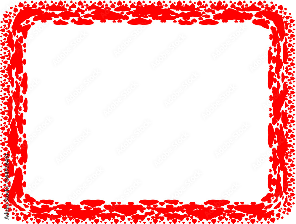 Heart border frame . love design element . vector Heart border frame . love design element . vector