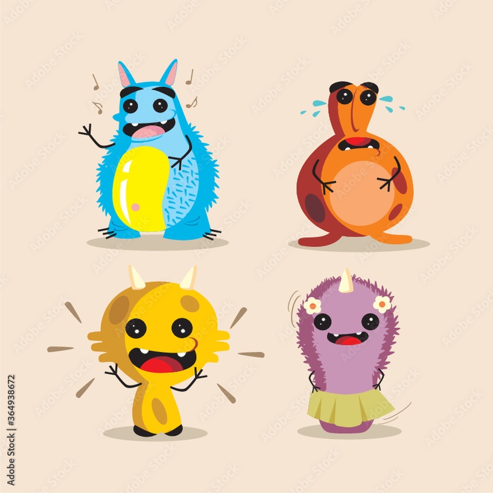 Naklejka premium monster characters