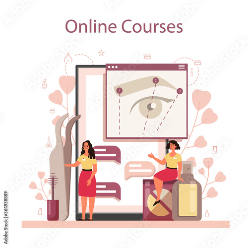 Eyebrow master and designer online service or platform. Master