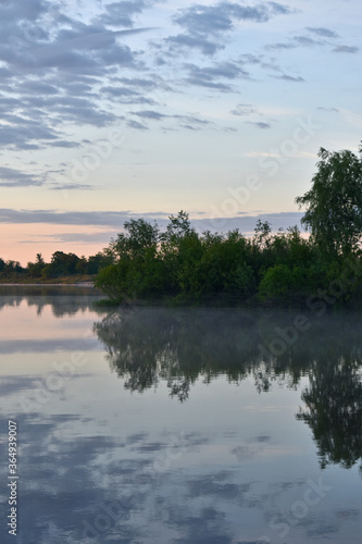 gentle beautiful dawn on a small river © Igor