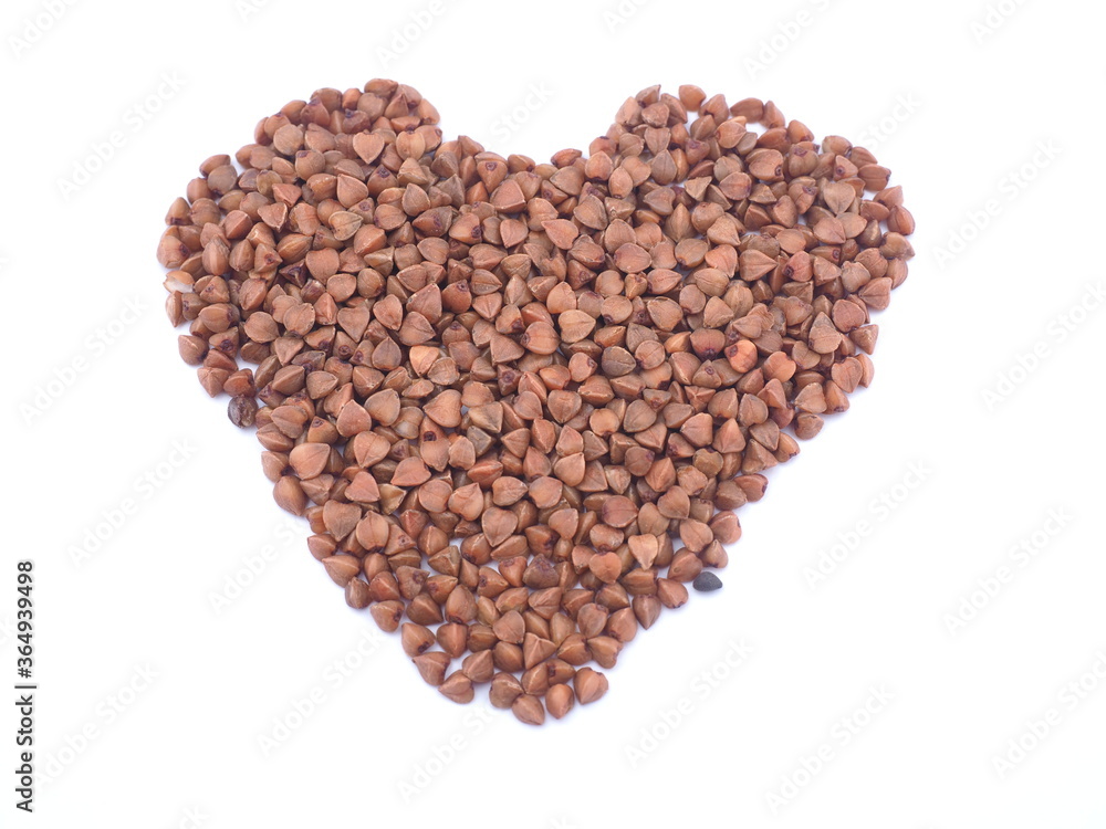 buckwheat on a white background buckwheat on a white background