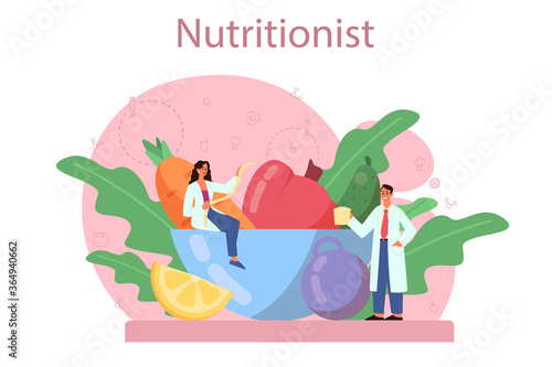 Nutritionist concept. Diet plan with healthy food and physical