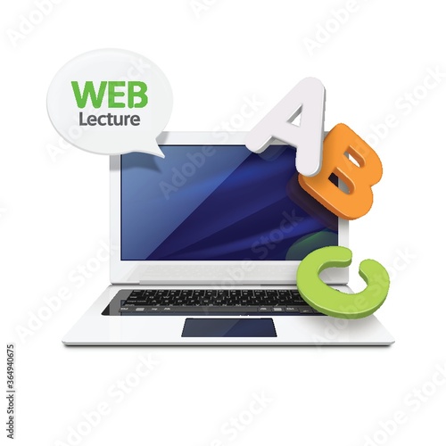 laptop with speech bubble