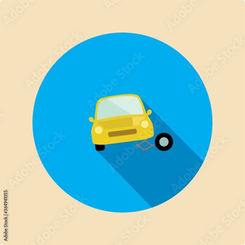 changing tyre of the car