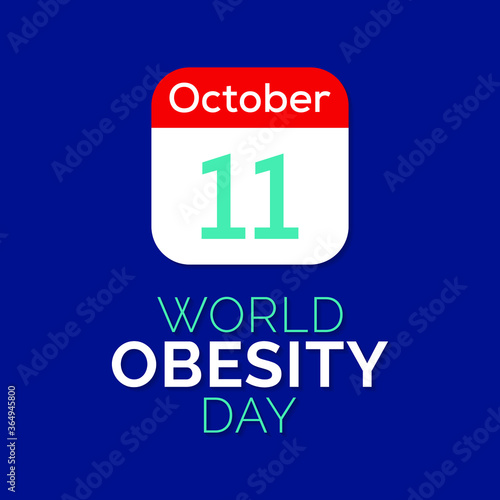 Vector illustration on the theme of World Obesity day observed each year on October 11 across the globe.