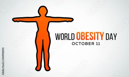Vector illustration on the theme of World Obesity day observed each year on October 11 across the globe.