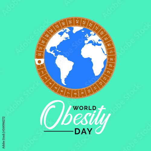Vector illustration on the theme of World Obesity day observed each year on October 11 across the globe.