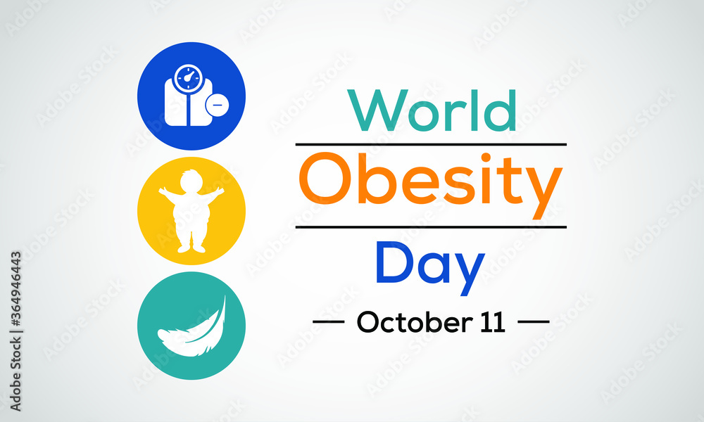 Vector illustration on the theme of World Obesity day observed each year on October 11 across the globe.