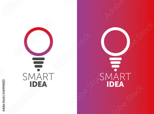 Business corporate smart business logo design template. Simple and clean flat design of bulb illustration vector .