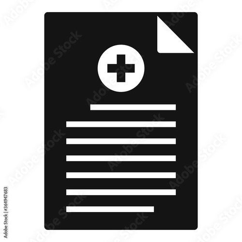 Homeopathy medical paper icon. Simple illustration of homeopathy medical paper vector icon for web design isolated on white background