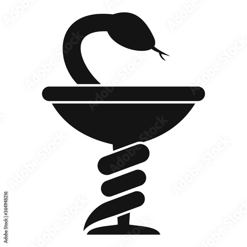 Medical snake cup icon. Simple illustration of medical snake cup vector icon for web design isolated on white background