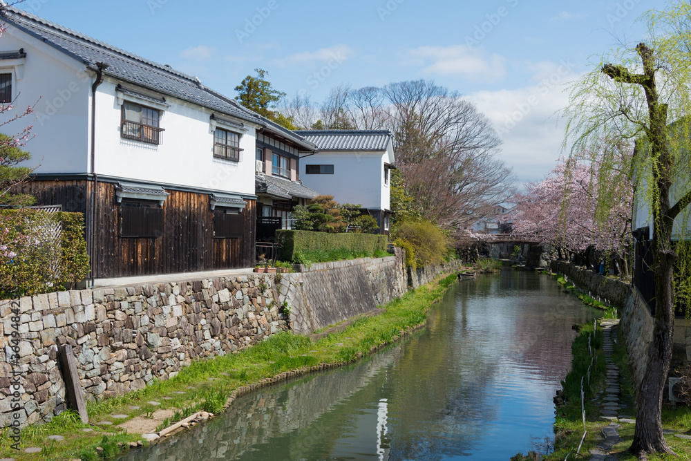Obraz premium Traditional architectures preservation district in Omihachiman, Shiga, Japan.