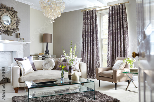Luxury living room with elegant furniture