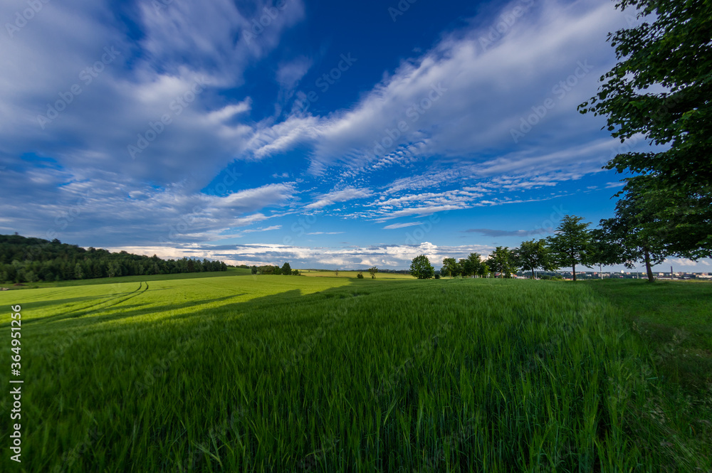 Fields, meadows and sky near Zdar nad Sazavou, Czech Republic Fields, meadows and sky near Zdar nad Sazavou, Czech Republic
