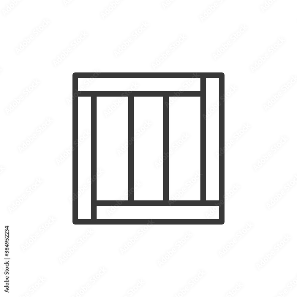 Wooden box icon. Logistic symbol modern, simple, vector, icon for website design, mobile app, ui. Vector Illustration Wooden box icon. Logistic symbol modern, simple, vector, icon for website design, mobile app, ui. Vector Illustration